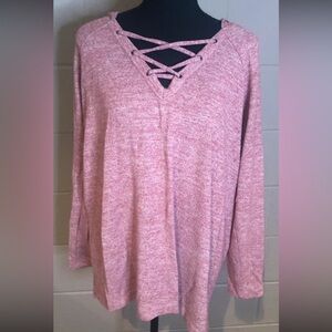 Torrid pink hooded sweater size 0